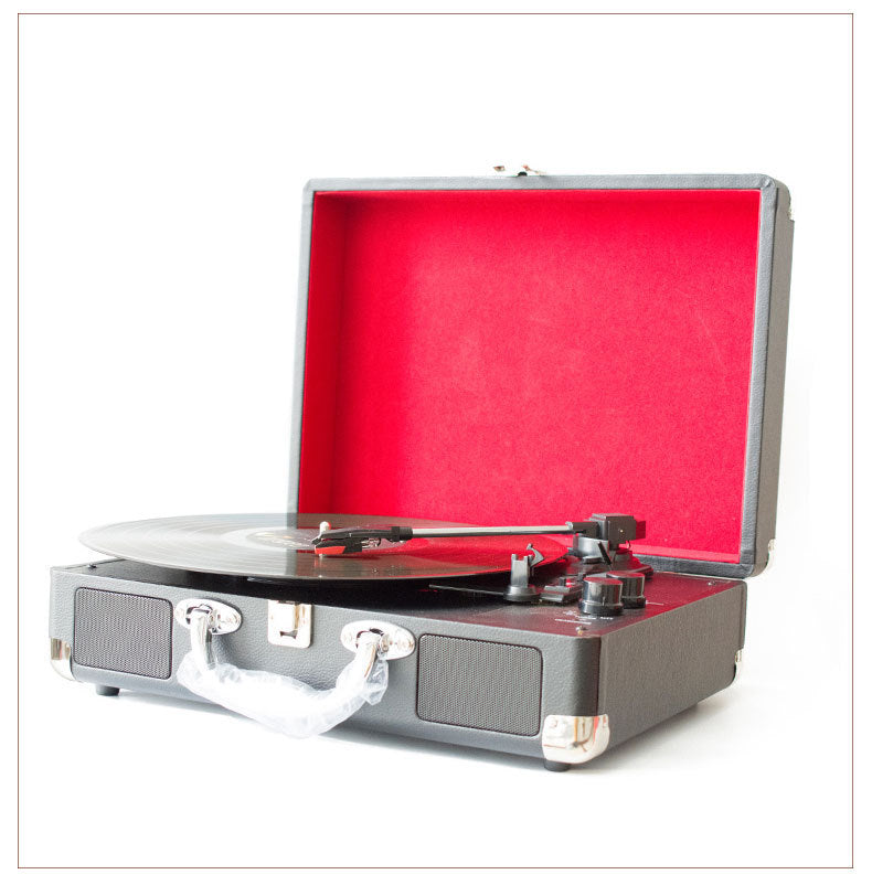 Lecteur de disque vinyle Portable rétro phonographe créatif rétro Bluetooth haut-parleur Style européen étui en cuir lecteur de disque