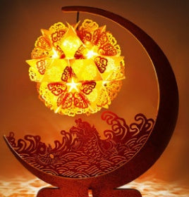 Forbidden City, the Same Type of Good Luck Koi Paper Carving, Light And Shadow Diy Material To Map Custom Gifts, Enterprise Small Table Lamp Night Light