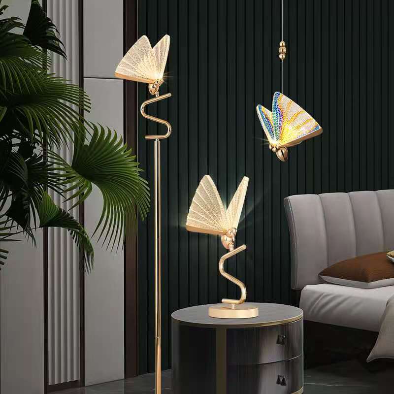 Gran oferta lámpara de mariposa candelabro para sala de estar dormitorio cabecera escalera pasillo restaurante arte decoración de iluminación interior