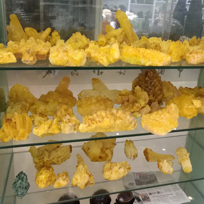 Citrine Cluster Citrine Cluster Rough Stone Ore Standard Ornaments Indoor Table Ornaments Degaussing Purification