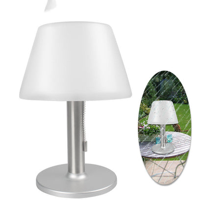 Lampe de table solaire en acier inoxydable