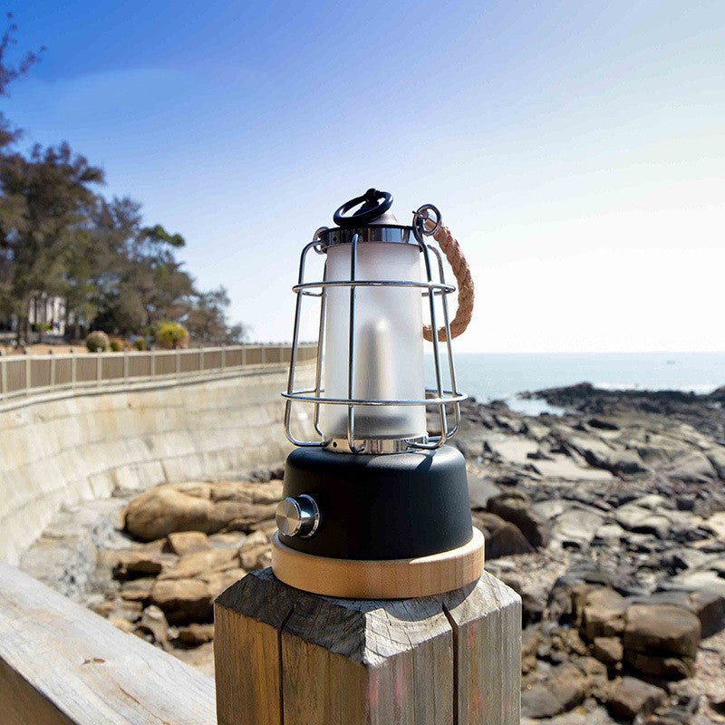 Luz de atmósfera portátil de linterna de caballo retro