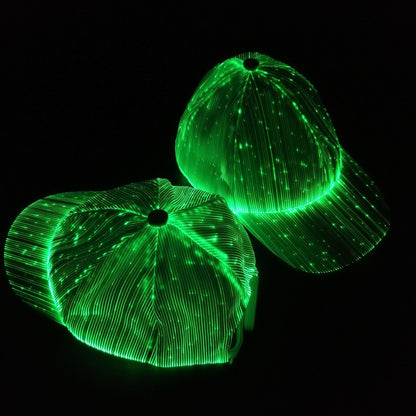 Casquette de baseball lumineuse Casquette lumineuse à fibre optique pour Halloween Casquette lumineuse à LED pour l'extérieur