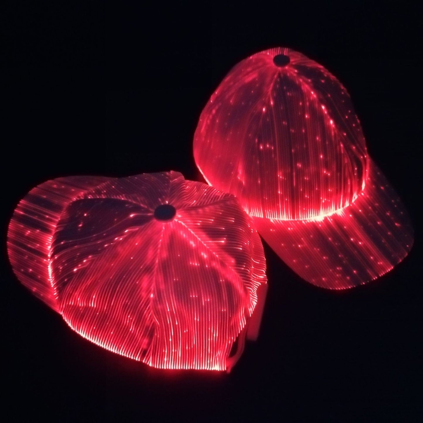 Casquette de baseball lumineuse Casquette lumineuse à fibre optique pour Halloween Casquette lumineuse à LED pour l'extérieur