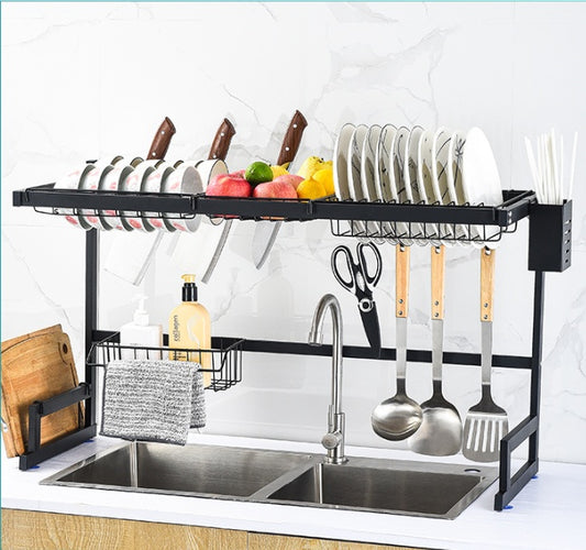 Kitchen Stainless Steel Sink Rack Drain Basket Dish Storage Rack Sink Dishwashing Place Table Chopsticks Dish Rack