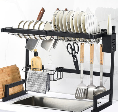 Kitchen Stainless Steel Sink Rack Drain Basket Dish Storage Rack Sink Dishwashing Place Table Chopsticks Dish Rack