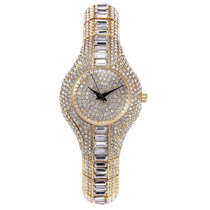 Montre de mode avec diamants et pierres colorées pleines de diamants montres haut de gamme de style européen pour femmes