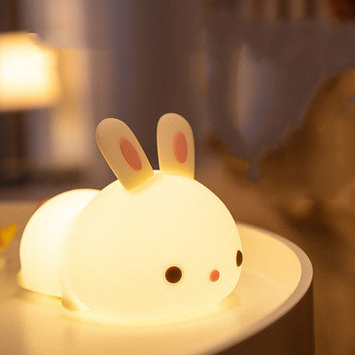 New Year'S Gift Rabbit Silicone Lamp Pat Feeding Creative Night Light Children'S Toys