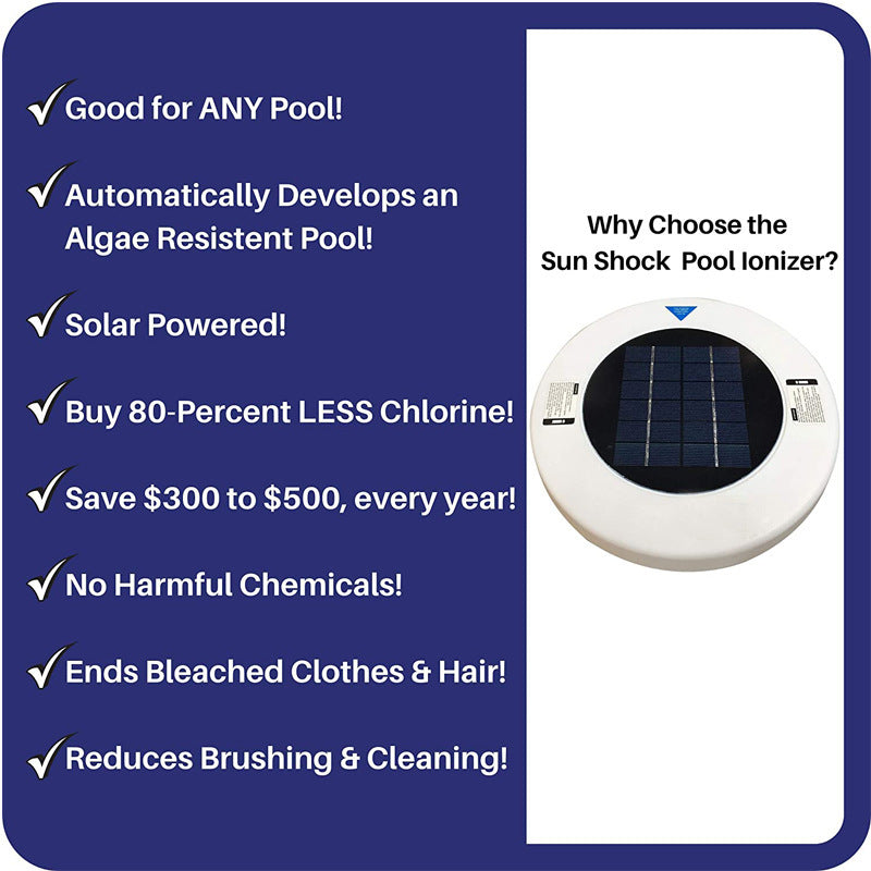 Solar Energy Copper-silver Ion Swimming Pool Water Disinfection And Algae-inhibiting Algae-removing Water Purifier