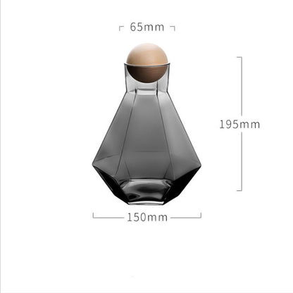 Bouteille d'eau froide en verre créative à six rangées