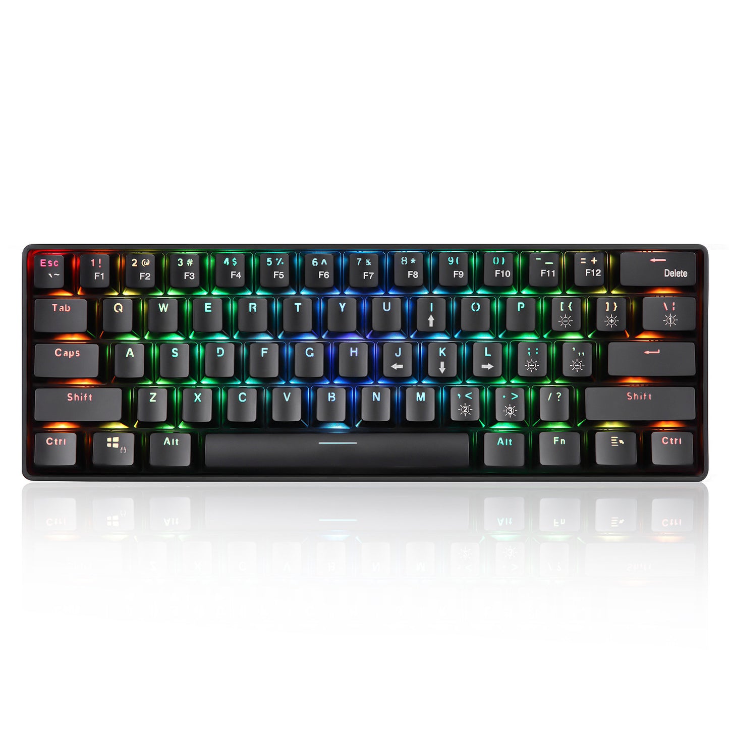 Nuevo teclado mecánico de 61 teclas de modo dual inalámbrico Rgb 2.4G actualizado