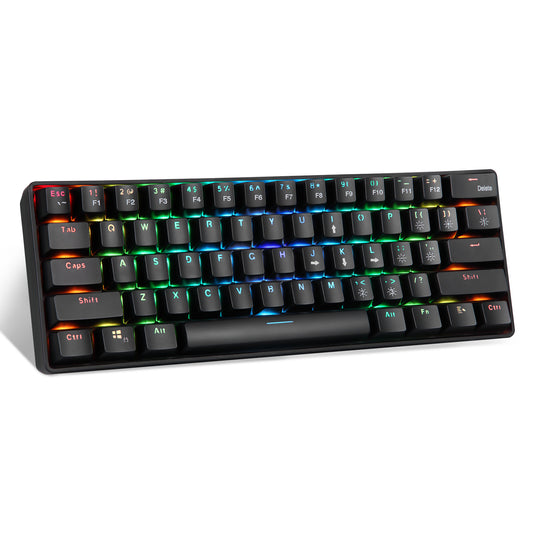 Nuevo teclado mecánico de 61 teclas de modo dual inalámbrico Rgb 2.4G actualizado