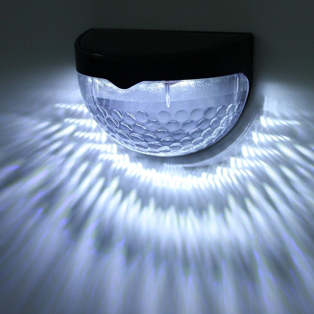 Luz Solar impermeable para exteriores, lámpara Semicircular para valla, efecto gota de agua, lámpara de pared, lámpara de jardín, lámpara de pasillo, lámpara de escalera