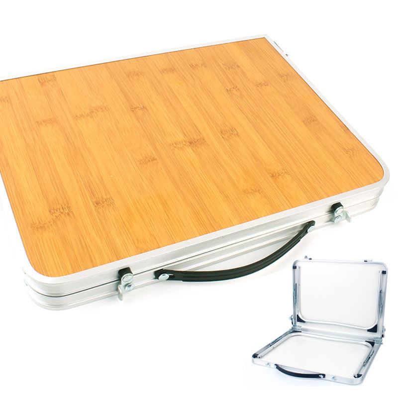 Table pliante extérieure pique-nique Barbecue bois de bambou planche de bambou Table Camping Portable Table Portable meubles simples lit table d'ordinateur