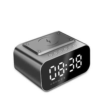 Haut-parleur Bluetooth à chargement sans fil, horloge Led, réveil Audio, chargement sans fil, haut-parleur Bluetooth