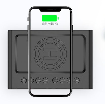 Altavoz Bluetooth de carga inalámbrica, reloj despertador Led, altavoz Bluetooth de carga inalámbrica Audio