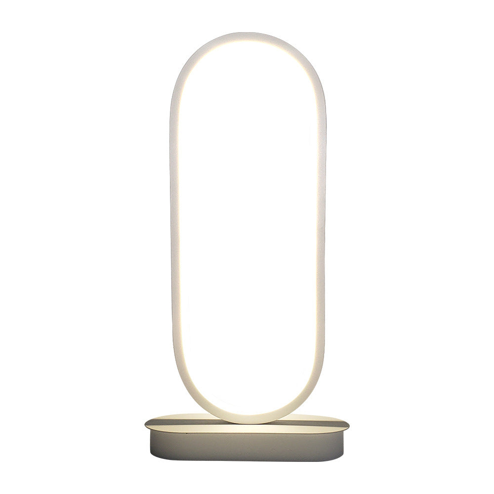 Lampe de table ovale Led simple blanc chaud romantique lampe de table de bar nordique