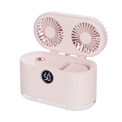 Mini climatiseur ventilateur refroidisseur d'air USB Portable Table haut ventilateur de bureau refroidissement avec 3 vitesses de vent lumière LED pour le bureau à domicile