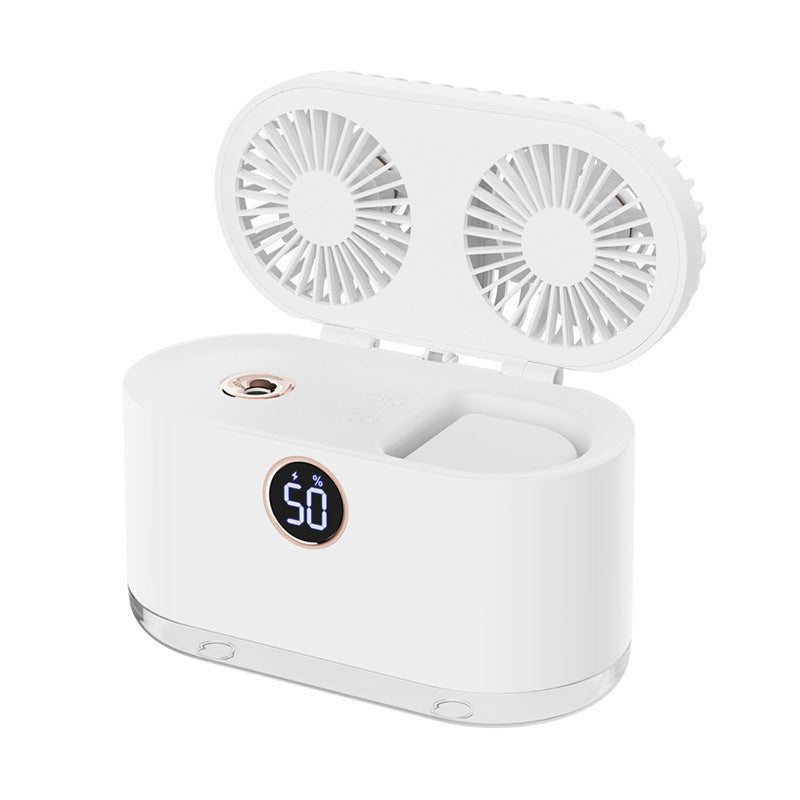 Mini climatiseur ventilateur refroidisseur d'air USB Portable Table haut ventilateur de bureau refroidissement avec 3 vitesses de vent lumière LED pour le bureau à domicile