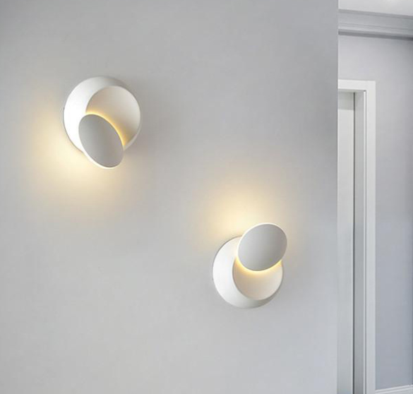 Lámpara de pared giratoria de eclipse lunar, lámpara de pared Ledl moderna y minimalista para sala de estar, lámpara de pared para cabecera de balcón