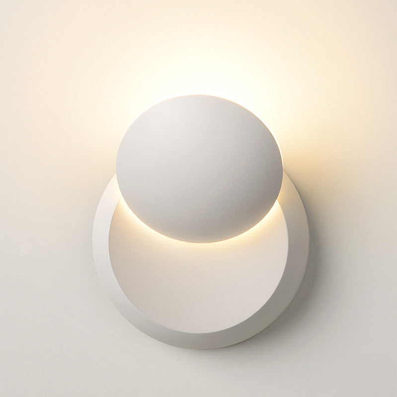 Lámpara de pared giratoria de eclipse lunar, lámpara de pared Ledl moderna y minimalista para sala de estar, lámpara de pared para cabecera de balcón