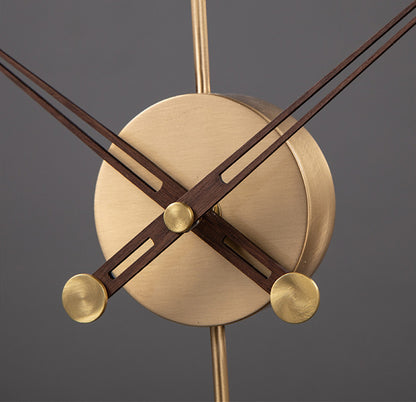 Nouvelle horloge chinoise en cuivre pur en noyer, décoration de luxe légère et à la mode pour la maison, créativité artistique pour le salon, horloge silencieuse