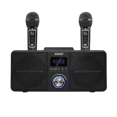 Accueil KTV Audio créatif double Microphone caisson de basses téléphone portable ordinateur sans fil K chanson Bluetooth Audio