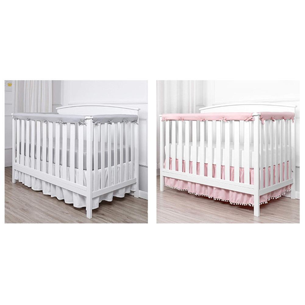 Barrière de lit anti-morsure pour bébé, couleur unie, bande anti-collision