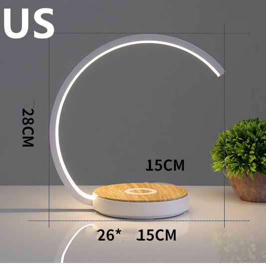 Wireless Charging Bedside Lamp Table Lamp Bedroom Simple Modern Creative Nordic Eye Protection Desk