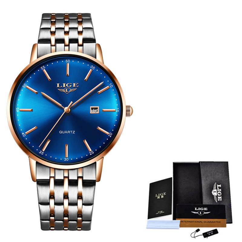 LIGE luxe dames montre femmes étanche or Rose Bracelet en acier femmes montres haut de gamme Bracelet horloges Relogio Feminino