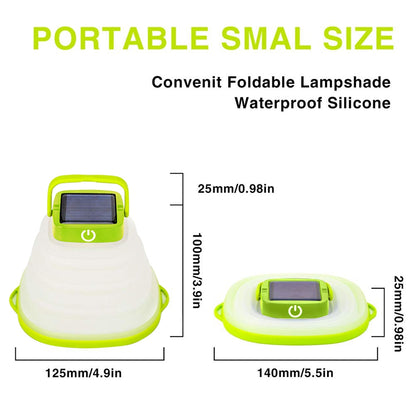 Lampe de Camping pliable, étanche IP68, lanterne solaire pliable, éclairage de tente, Rechargeable par USB, outils de nuit en plein air