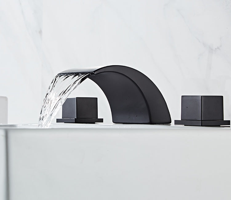 Three-Hole Basin Faucet Hot And Cold Double Handle