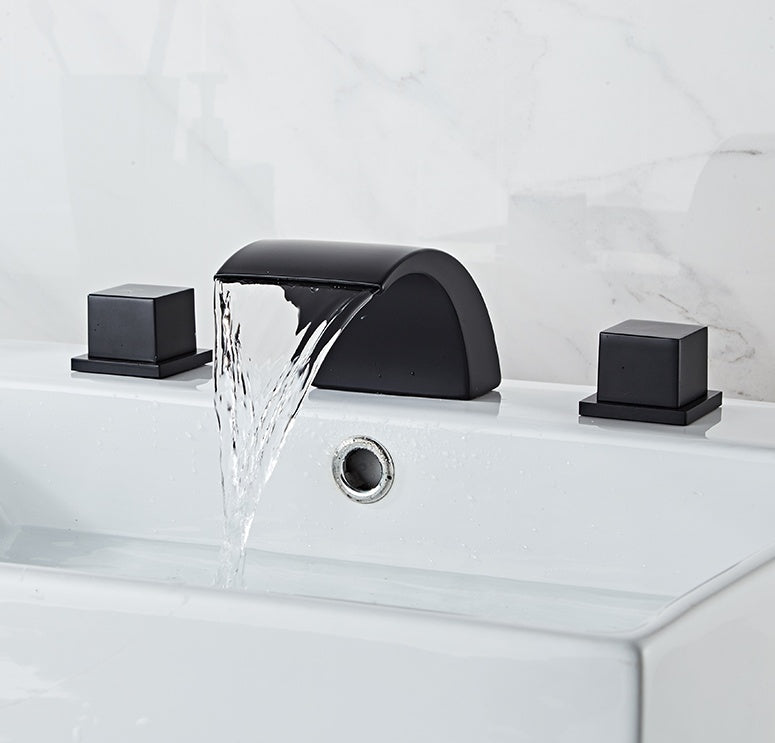 Three-Hole Basin Faucet Hot And Cold Double Handle