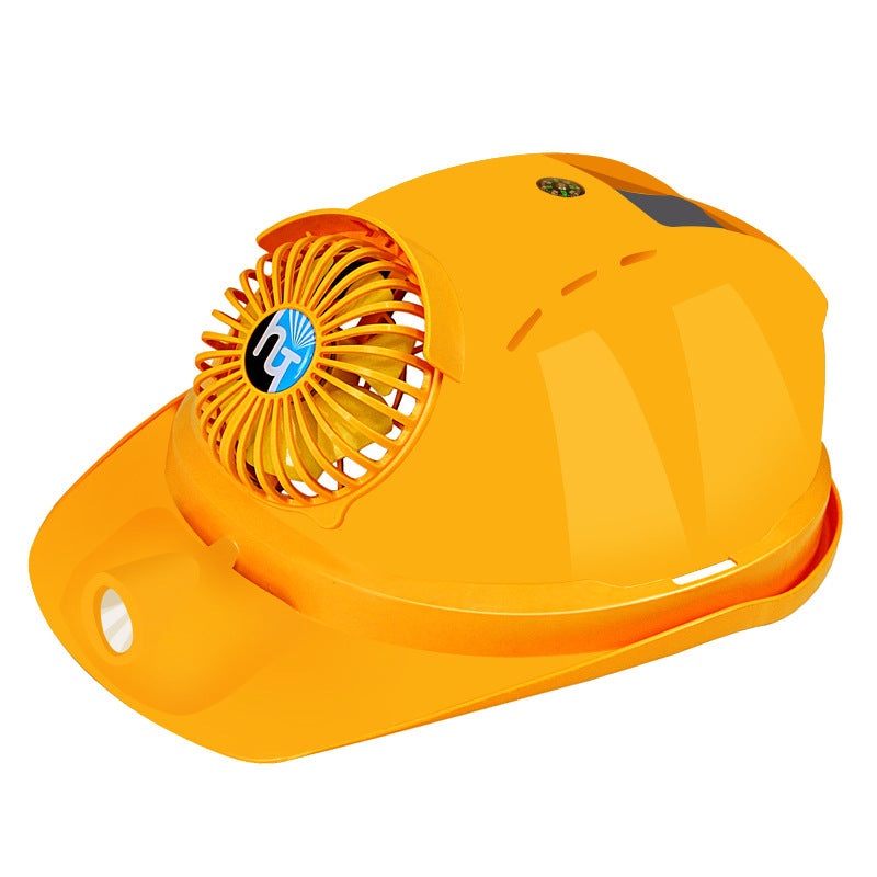 Casquette de ventilateur solaire, casque rechargeable et lumineux, pare-soleil de chantier