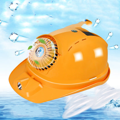 Casquette de ventilateur solaire, casque rechargeable et lumineux, pare-soleil de chantier