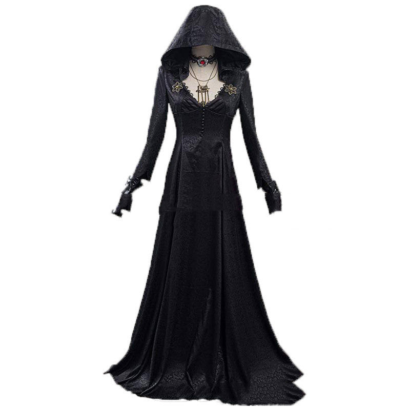 Costume de cosplay Evil Village pour femme vampire, tenue d'Halloween ou de carnaval