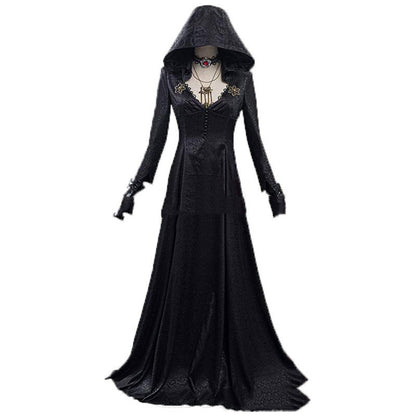 Costume de cosplay Evil Village pour femme vampire, tenue d'Halloween ou de carnaval