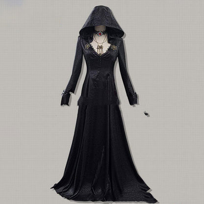 Costume de cosplay Evil Village pour femme vampire, tenue d'Halloween ou de carnaval