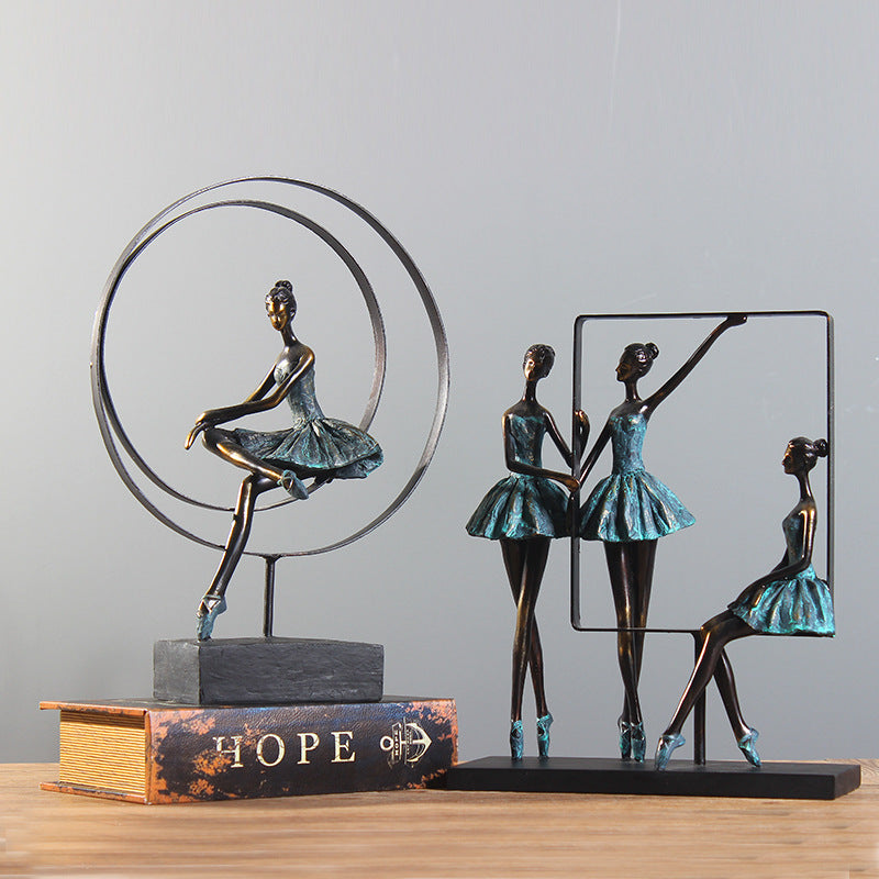 Resin Craft Ballet Girl Creative Living Room Cabinet Home Decoration Decoration