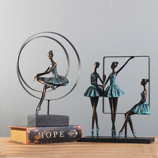 Resin Craft Ballet Girl Creative Living Room Cabinet Home Decoration Decoration