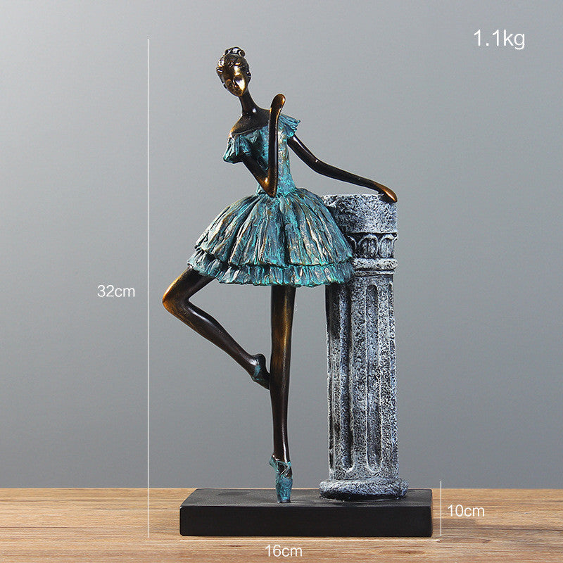 Resin Craft Ballet Girl Creative Living Room Cabinet Home Decoration Decoration