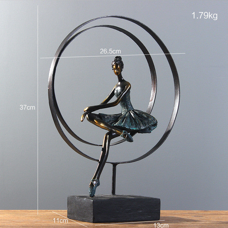 Resin Craft Ballet Girl Creative Living Room Cabinet Home Decoration Decoration