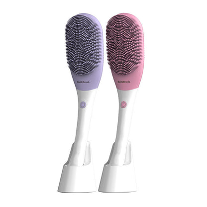 Appareil de bain de Massage électrique, fournitures de bain vibrantes à Long manche, brosse de bain paresseuse entièrement automatique pour frotter le dos