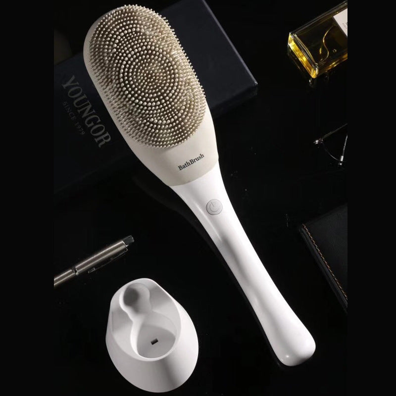 Electric Massage Bathing Apparatus Long-Handled Vibrating Bathing Supplies Brush Lazy Fully Automatic Back Rubbing Bathing Brush