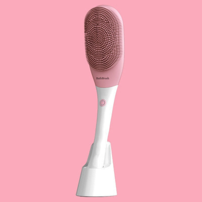 Appareil de bain de Massage électrique, fournitures de bain vibrantes à Long manche, brosse de bain paresseuse entièrement automatique pour frotter le dos