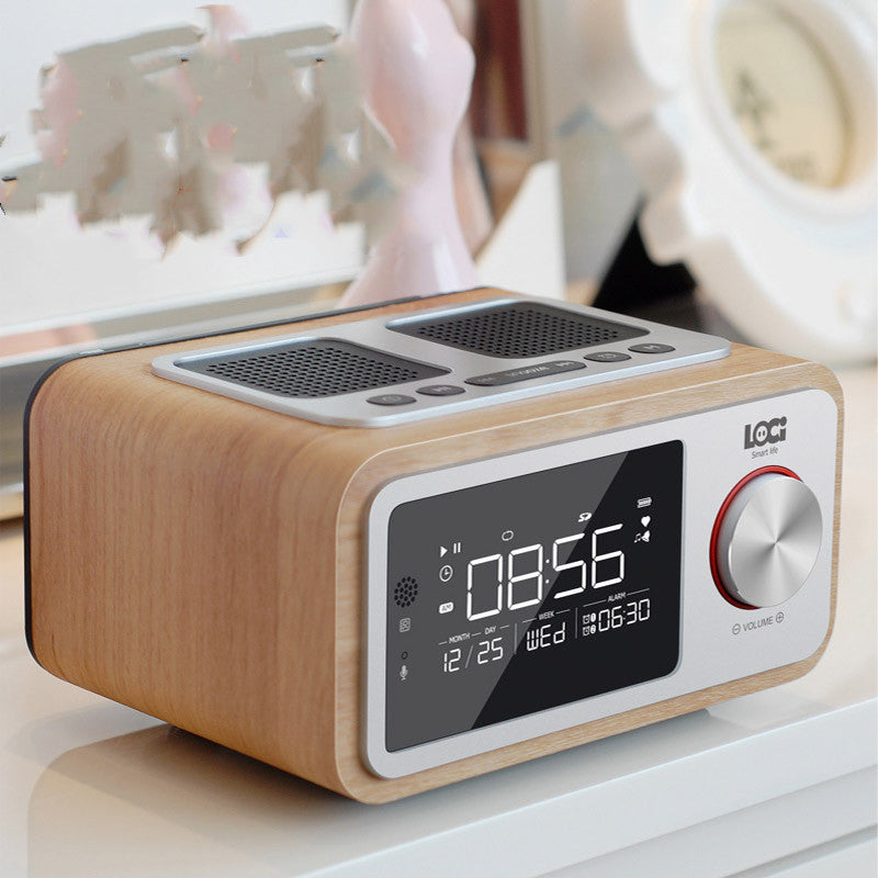 Bluetooth Speaker Alarm Clock Radio Mobile Phone Clock Small Stereo