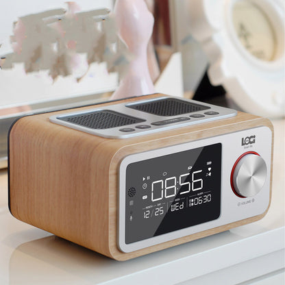 Haut-parleur Bluetooth réveil Radio téléphone portable horloge petite stéréo