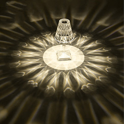 Lampe de Table en acrylique diamant, veilleuse de princesse italienne, lampe de pont, atmosphère moderne, tactile, maison, chambre à coucher, Bar, café