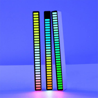 1Pcs 32Colorful Lamp Beads Rhythm Light 5V LED Music Rhythm Sound Control Atmosphere Light Car Atmosphere Light USB Night Light