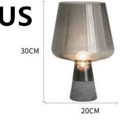 Simple modern cement glass table lamp